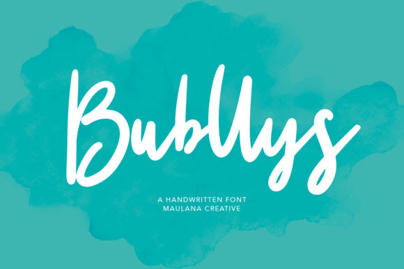 Bubllys: A Playful Handwritten Font for Creative Makers