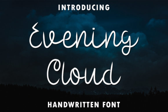 Evening Cloud Font: A Sweet Script for Your Handmade Creations