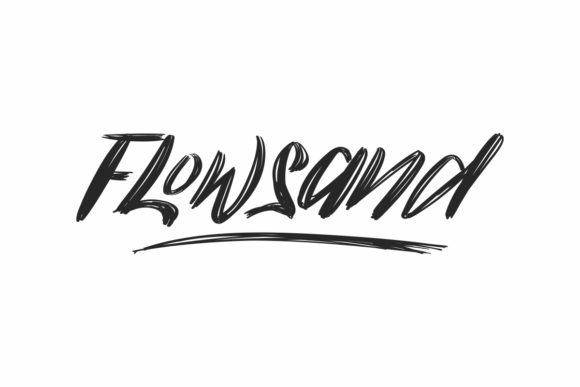 Flowsand Font: A Playful Handwritten Typeface for Digital Design