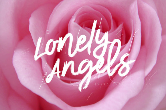 Lonely Angels: A Bold Brushed Handwritten Font for Branding Headlines
