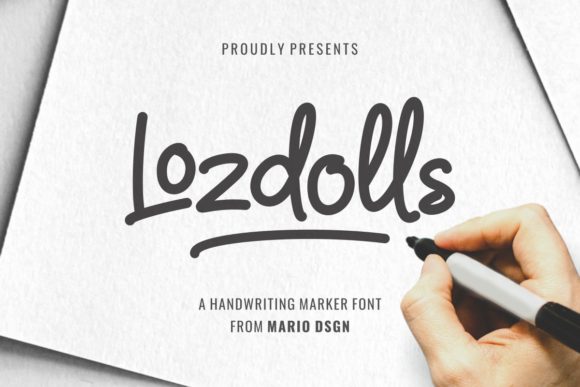 Lozdolls Font: A Handwritten Typeface for a Polished Brand Identity