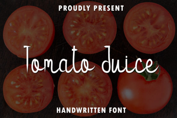Tomato Juice Font: A Handwritten Typeface for Beautiful Craft Projects
